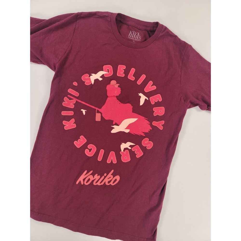 Kikis Delivery Service Graphic Tee Medium Studio Ghibli Anime Shirt Pink